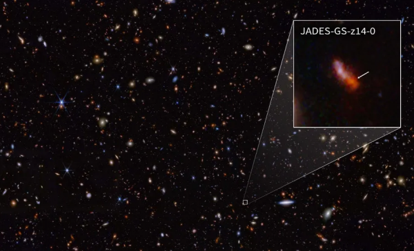 James Webb-telescoop spot sterrenstelsel van 13,5 miljard jaar oud